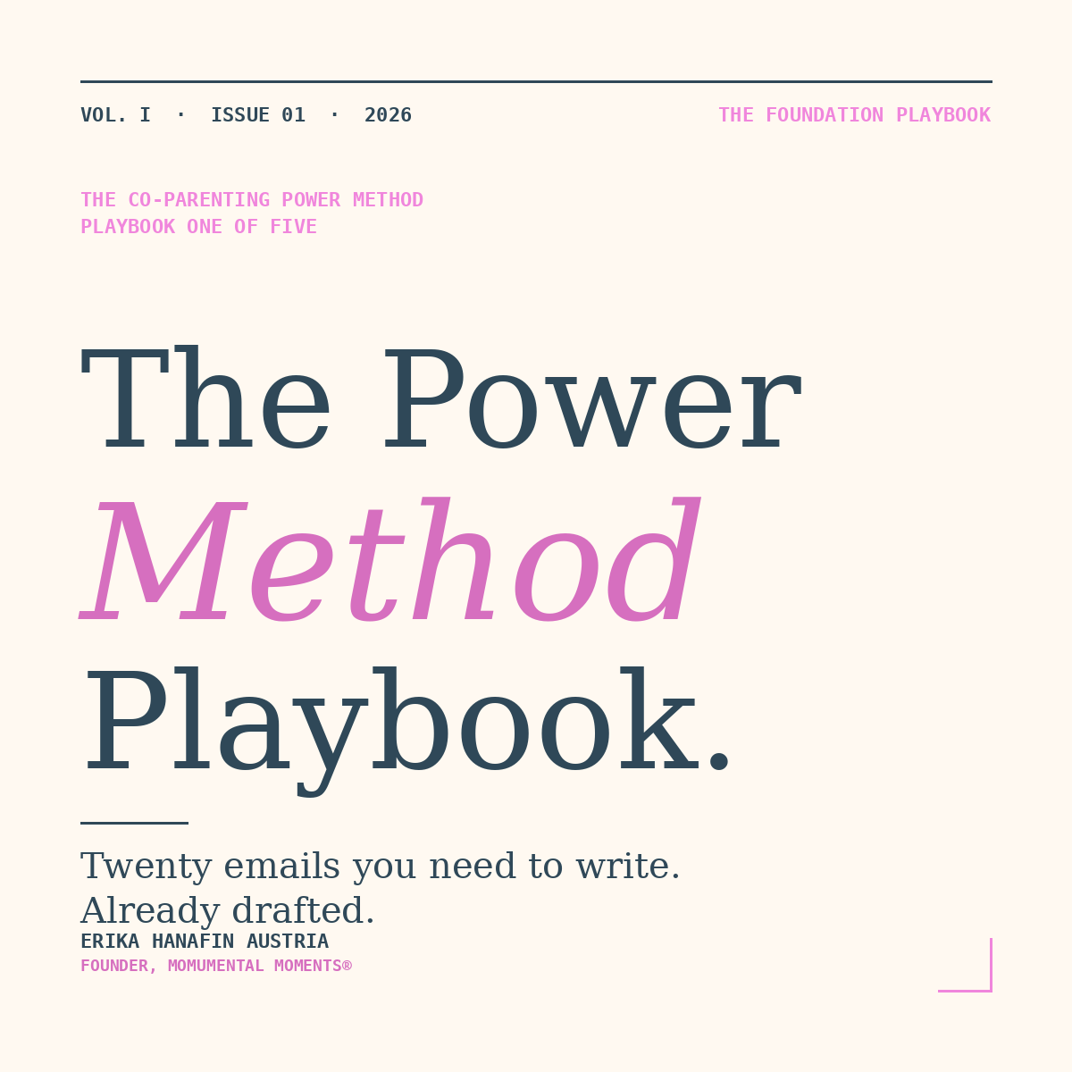 The Co-Parenting Power Method Playbook cover
